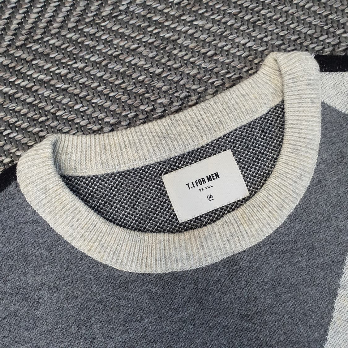 티아이포맨 긴소매 울 니트 남자105~110 상품이미지2