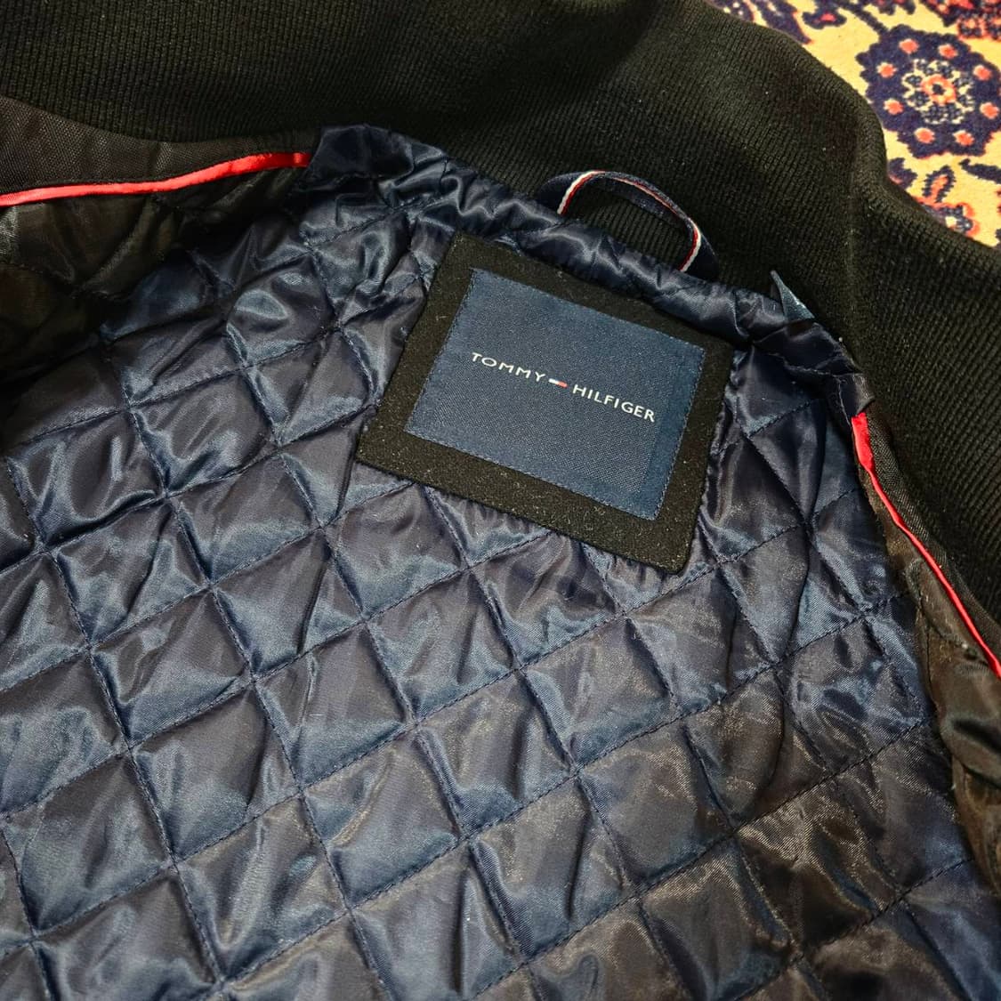 타미힐피거 하이넥 레이어드 카라넥 누빔 울 자켓 2XL 상품이미지4