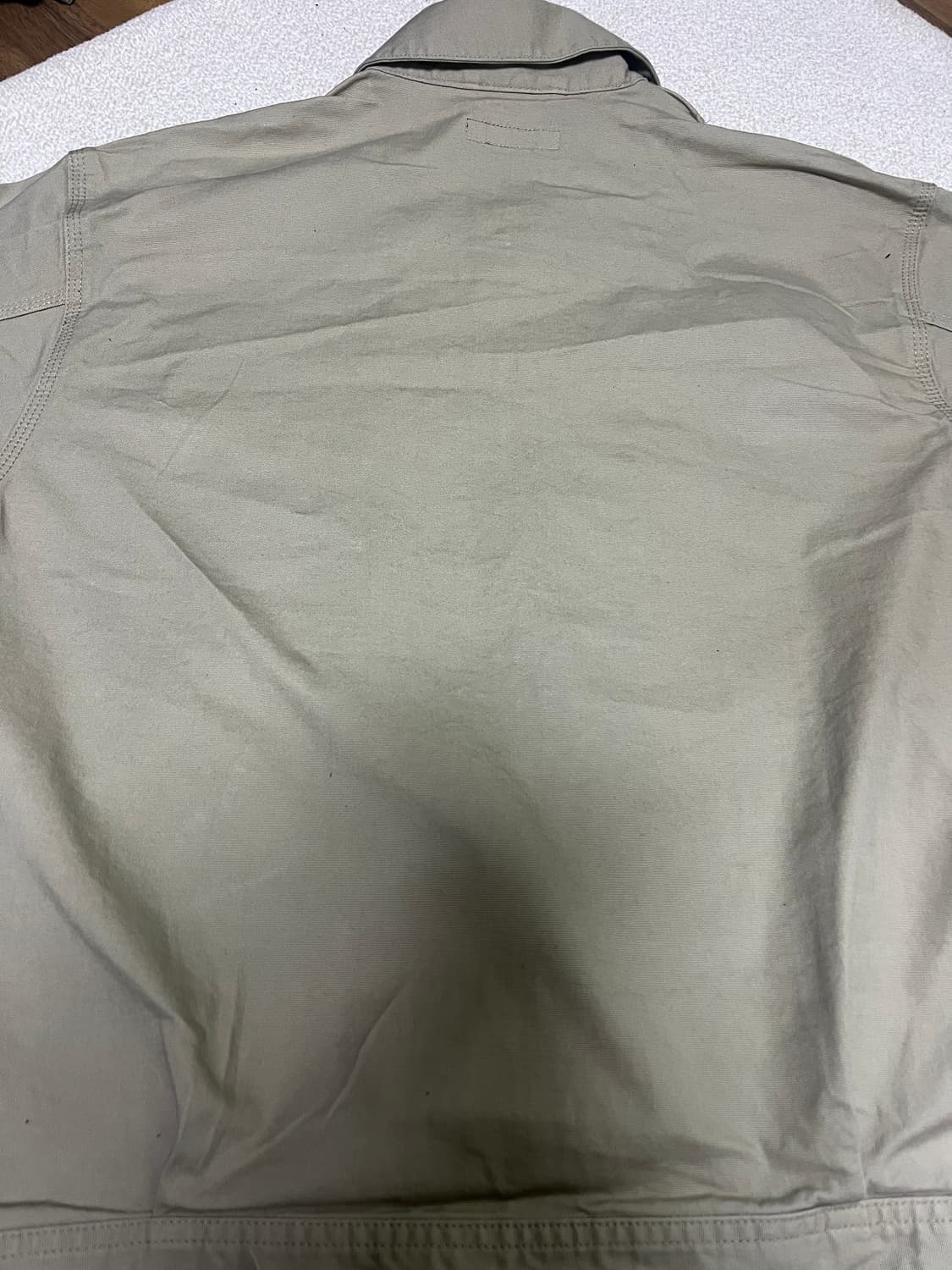 유니클로 집업 블루종 베이지 L 1회착 상품이미지3