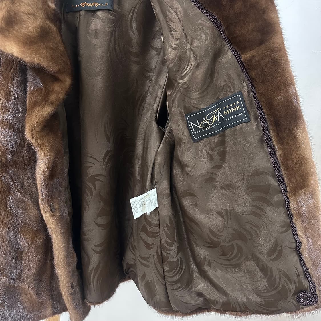 에소지아 브라운 NAFA 밍크 코트 자켓 (66) J28 상품이미지10