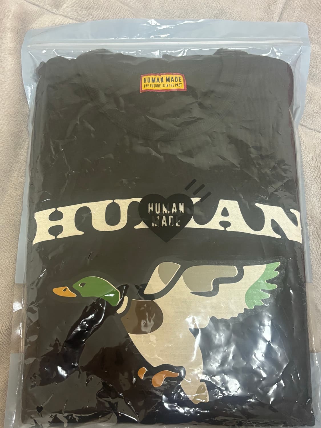 휴먼메이드 반팔 오리 프린팅 블랙 L 새상품 상품이미지3