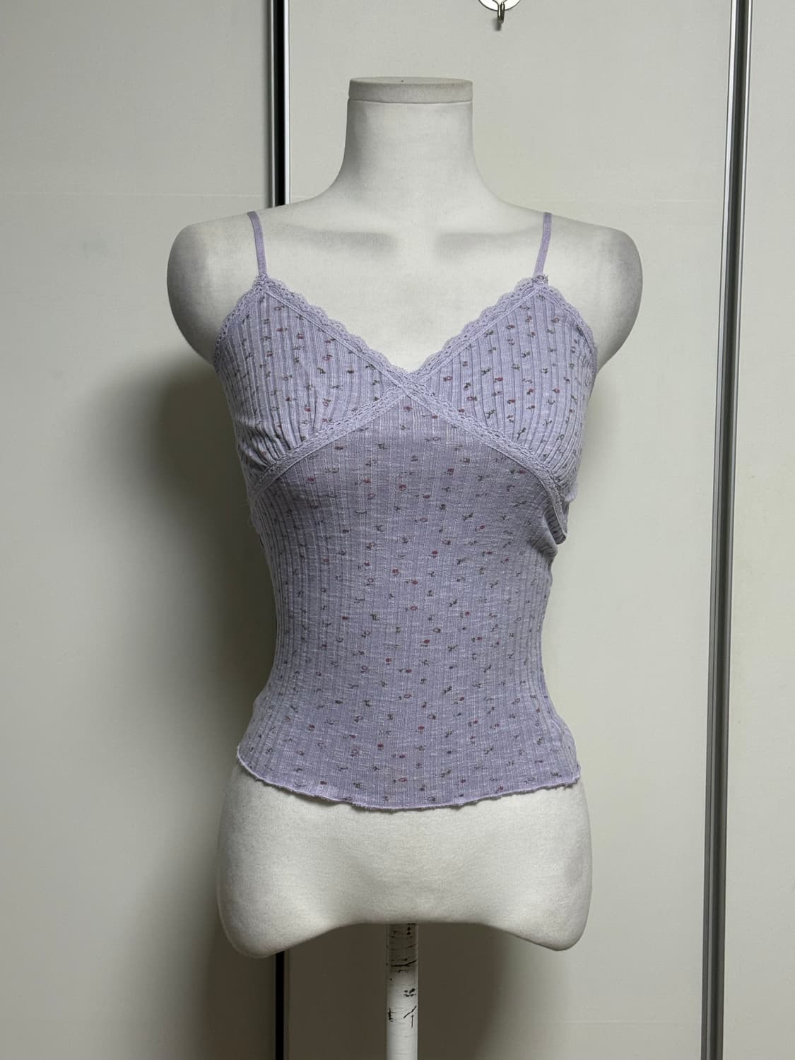 플라워 레이스 골지 나시  상품이미지1