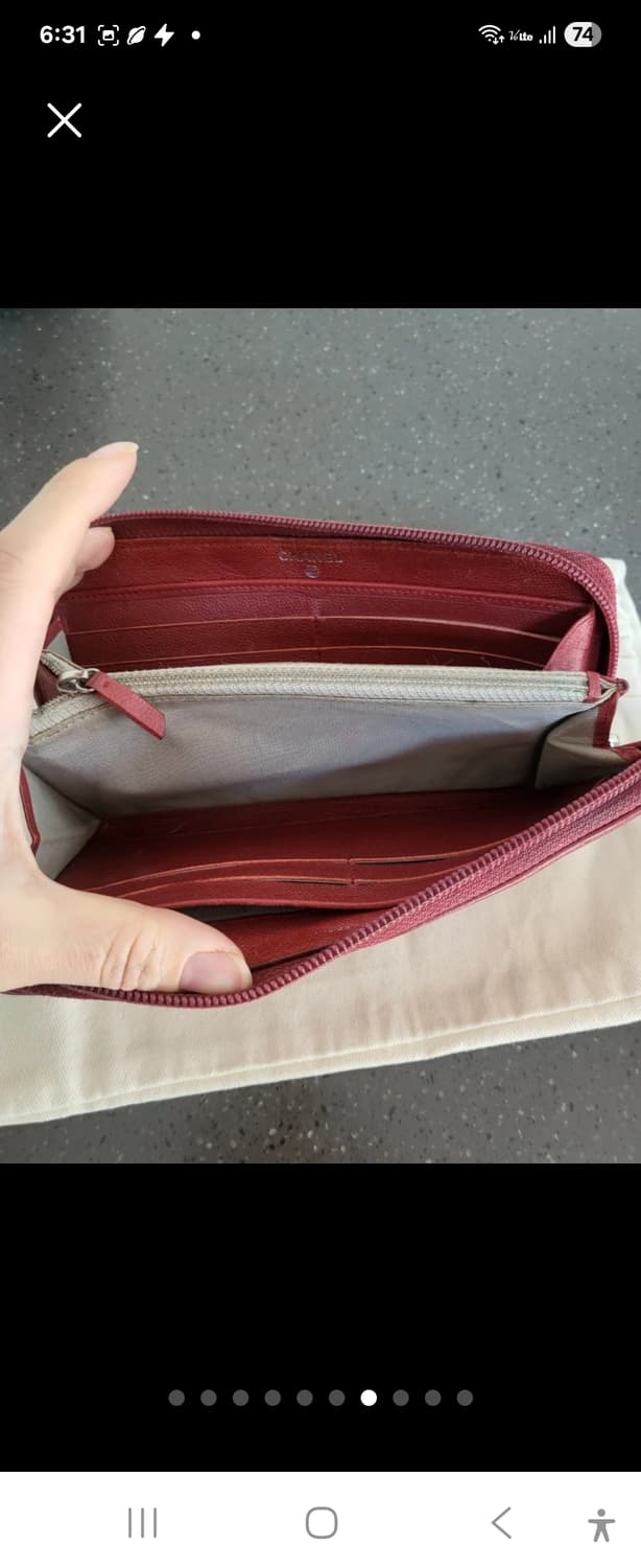 정품 샤넬 캐비어 버건디 장지갑(개런티 카드포함) 상품이미지7