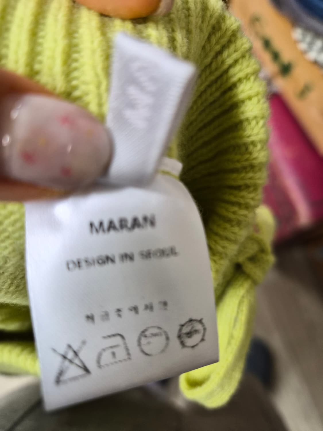 자라 솜사탕 컬러 니트. MARAN 퓨어울 니트5부팬츠 상품이미지9