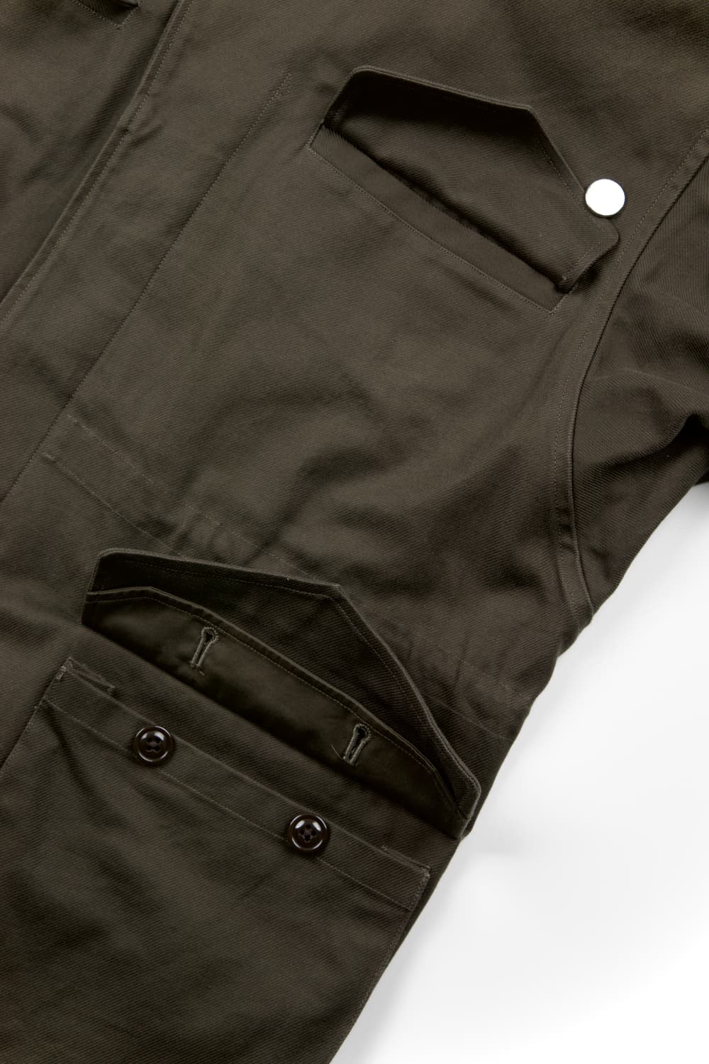 BLURHMS ROOTSTOCK 코튼 서지47 자켓 카키브라운 상품이미지4