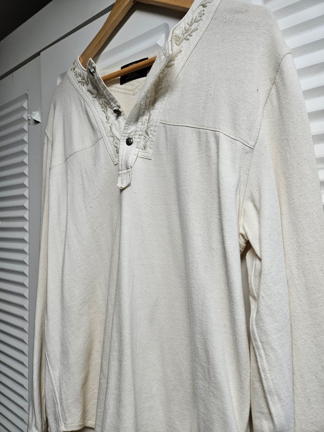 RRL 더블알엘 코튼 자수 헨리넥 판매합니다. (M) 상품이미지4