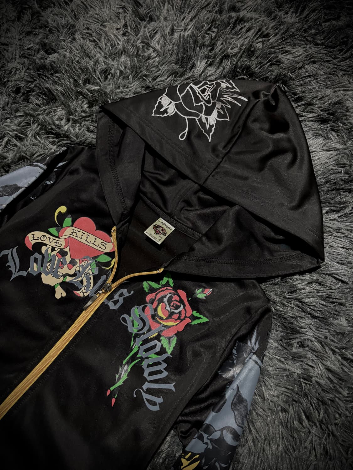 Ed Hardy 타투 프린팅 트랙 후드집업 상품이미지3