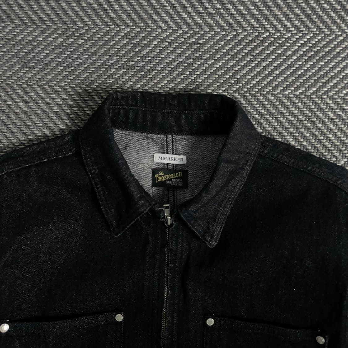 트로피컬러 데님 트러커 워크 자켓 블랙 y 3431 상품이미지5