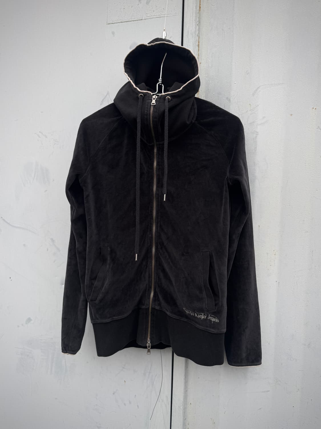 Calvin klein 하이넥 벨벳 후드집업 상품이미지3