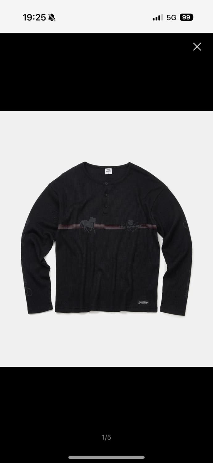 포니 와플 헨리넥 롱슬리브L 상품이미지1