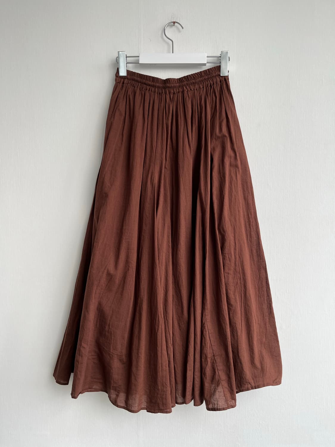 브라운 수술 롱 스커트 상품이미지5