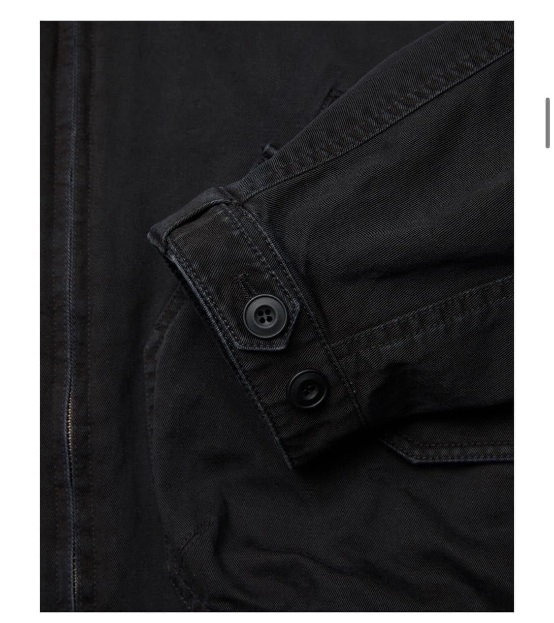 [M] 쿠어 카치온 워시드 트리밍 카라 점퍼 워시드블랙 상품이미지4