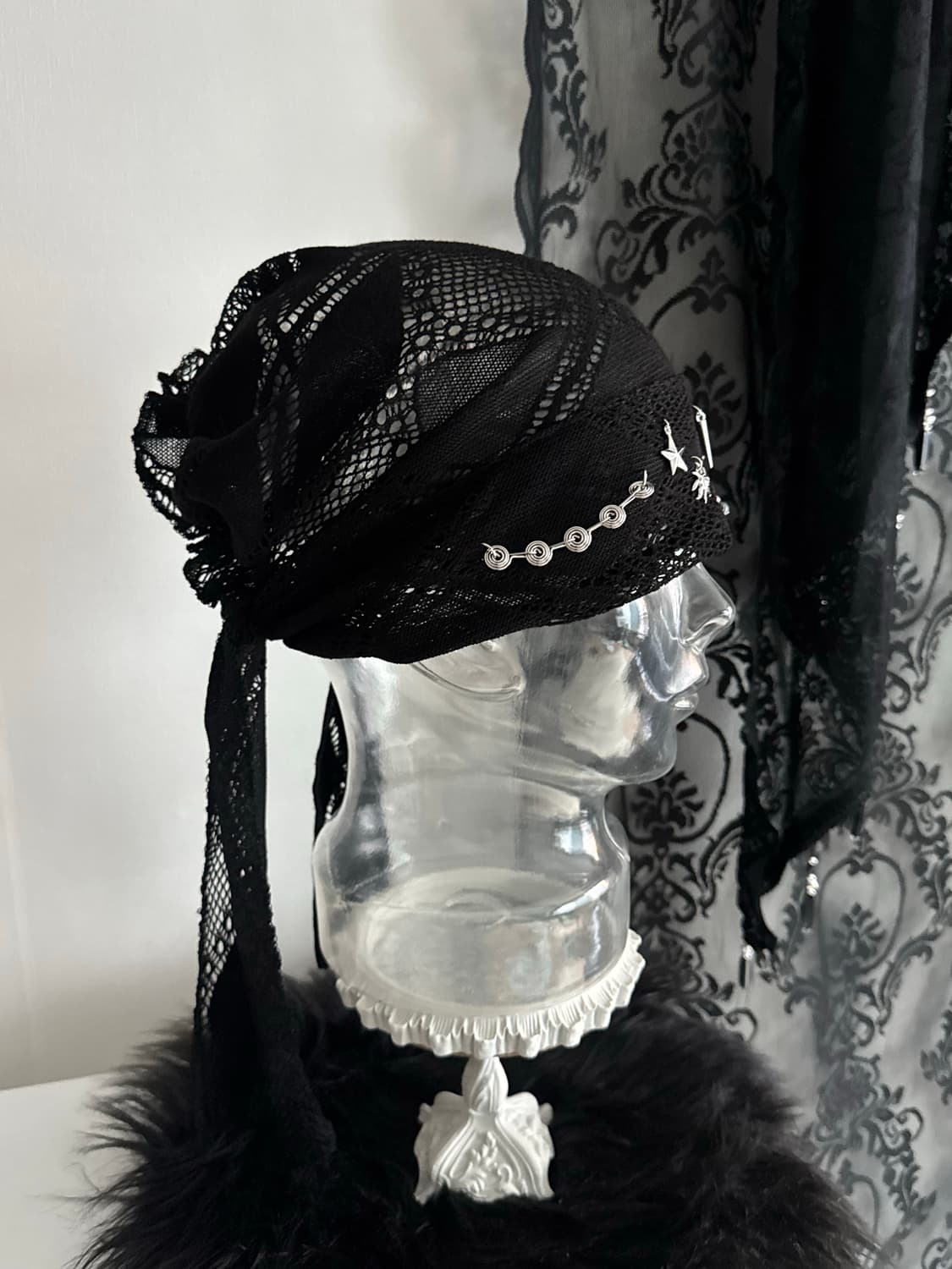 메이드 커스텀 시스루 듀렉 헤어두건 반다나 상품이미지2