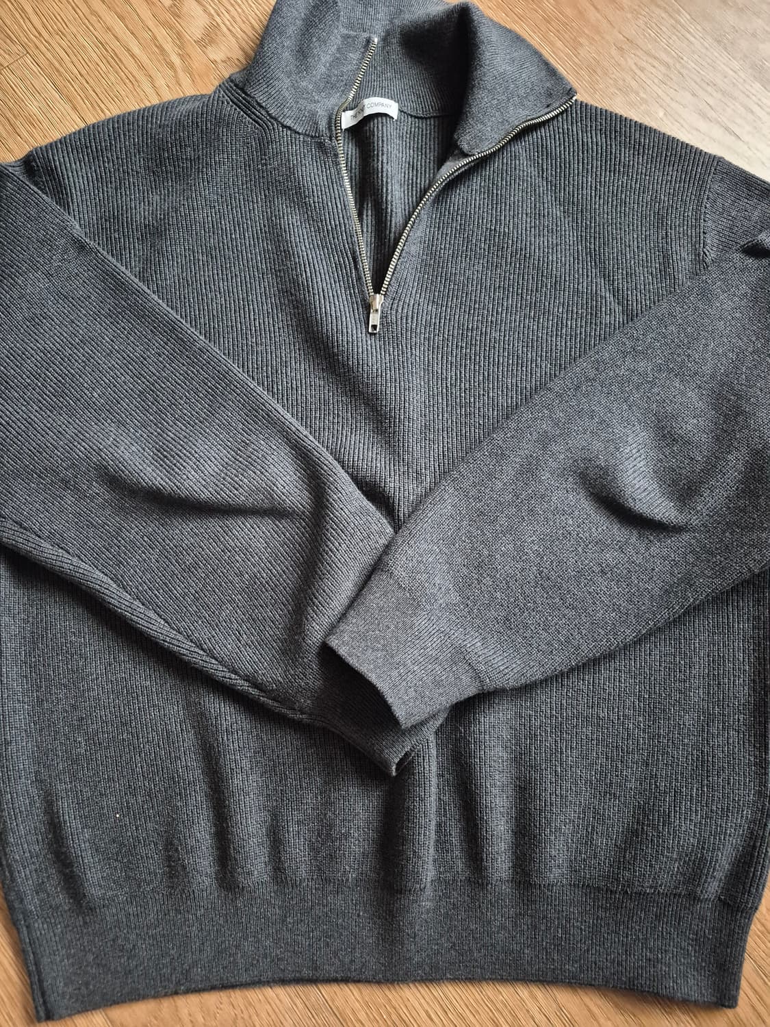 더니트컴퍼니 하프집업 차콜 xl 상품이미지2