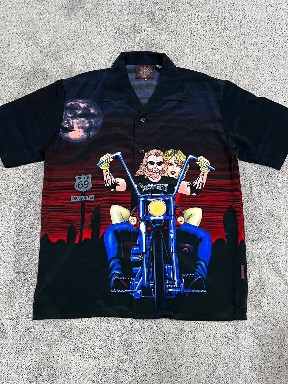 (M) 드레곤플라이 바이크 커플 반팔 셔츠 상품이미지1