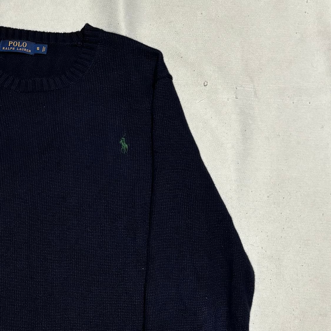 S 폴로랄프로렌 그린 포니 네이비 코튼 니트 상품이미지1