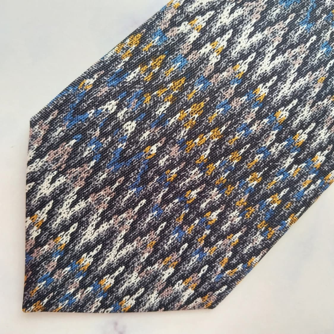 미쏘니 실크 블랙 믹스 패턴 넥타이 9.3cm S~A+등급 K2473
 상품이미지7