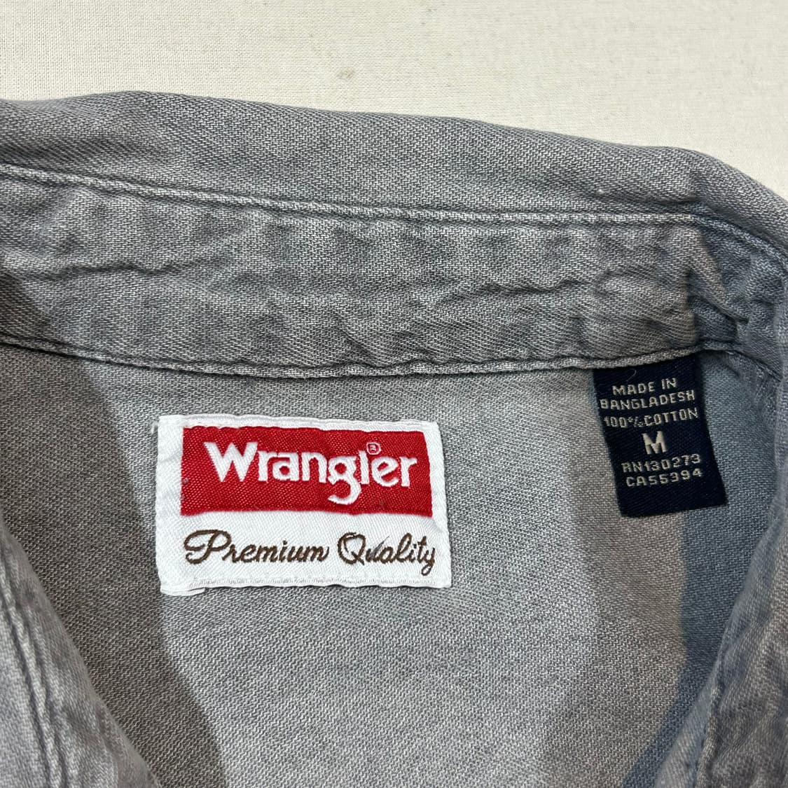 M) Wrangler 랭글러 투포켓 워크웨어 코튼 셔츠 그레이 상품이미지7