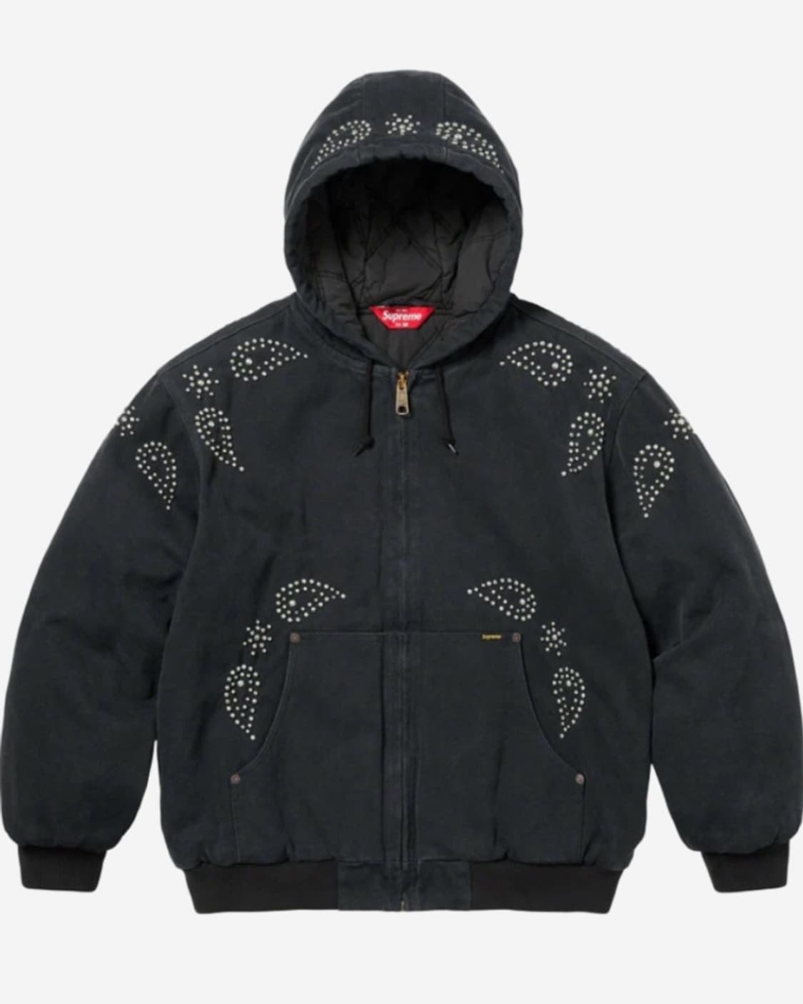 슈프림 23FW 페이즐리 스터드 후드자켓 (L) 상품이미지3