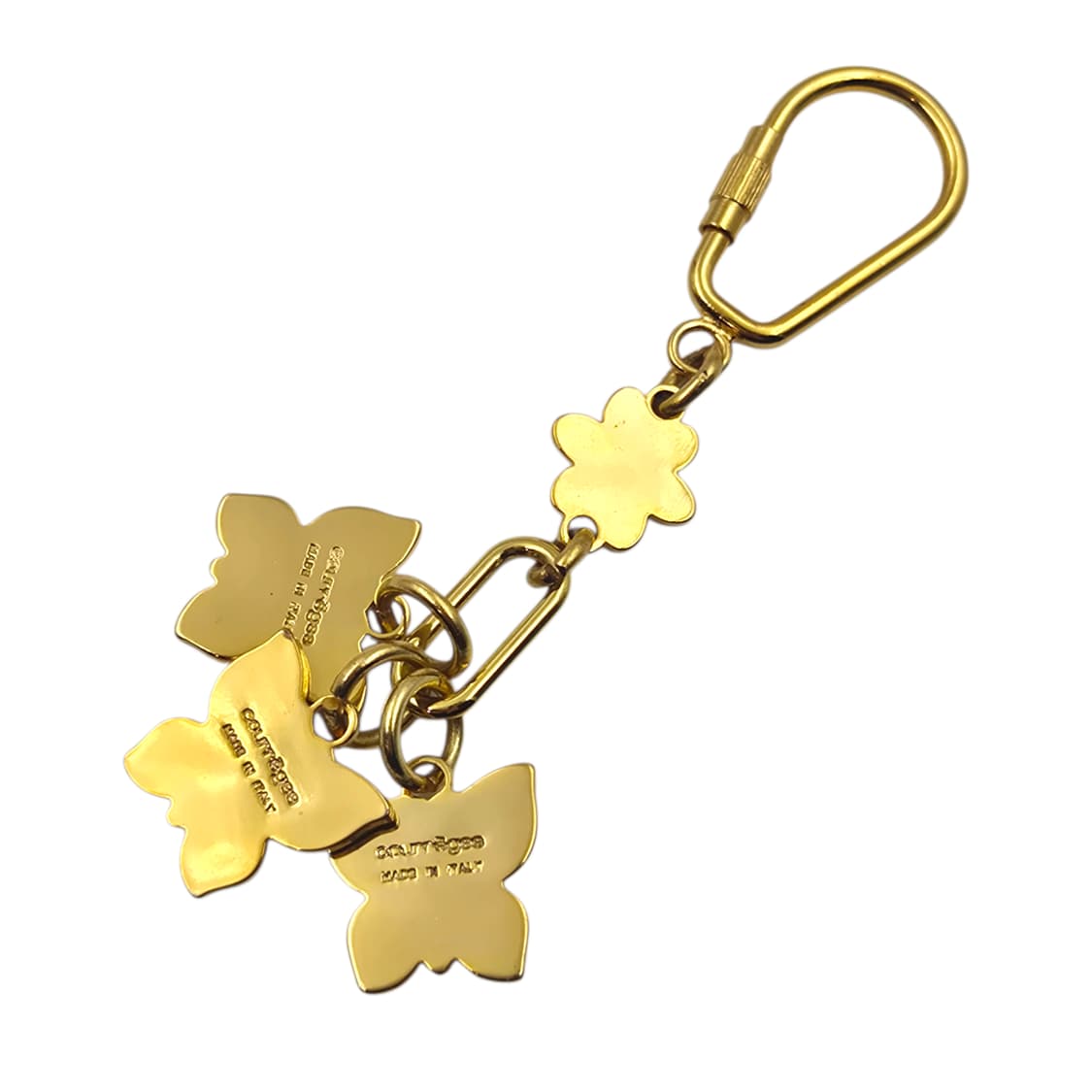 90s 꾸레쥬 에나멜 꽃잎&나비 레이어드 키링 상품이미지3