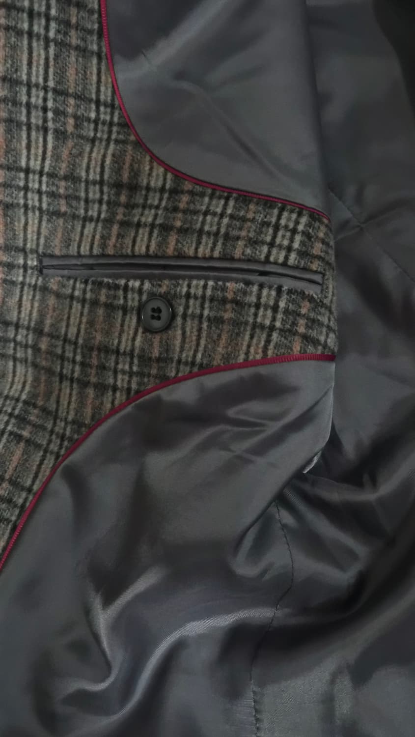 울 체크 정장자켓 판매합니다 상품이미지6