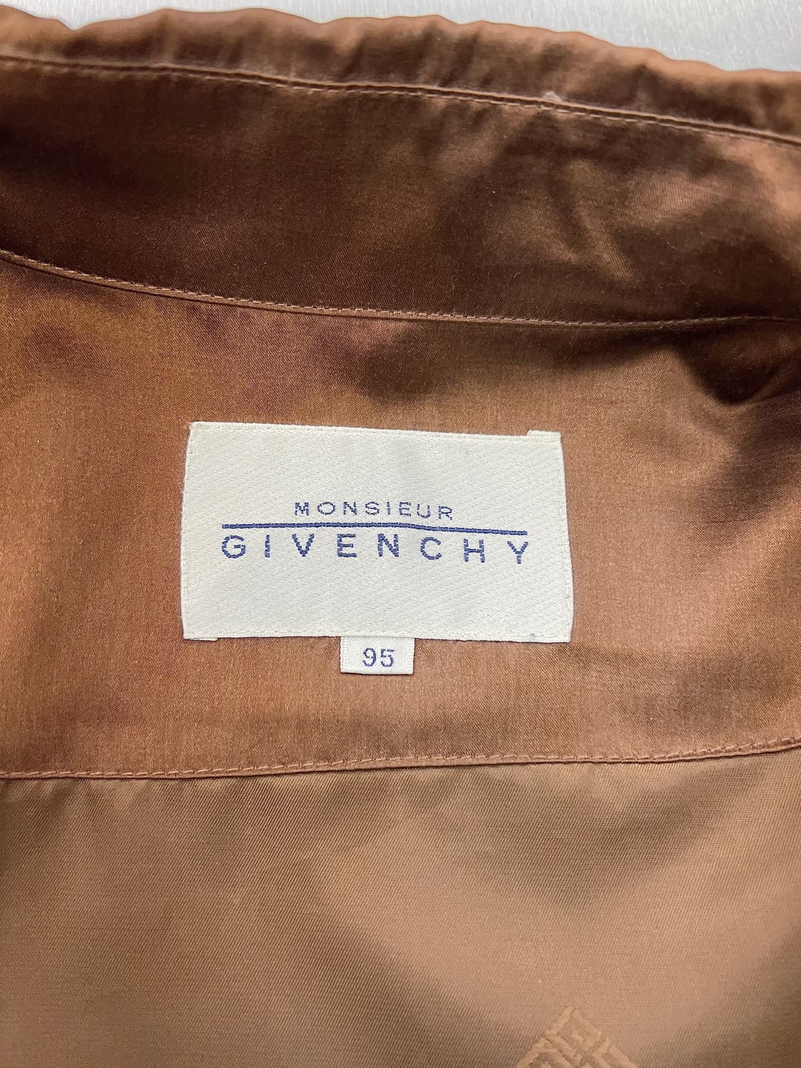 지방시 카멜 사틴 벨로어 드리즐러 블루종 자켓 상품이미지7