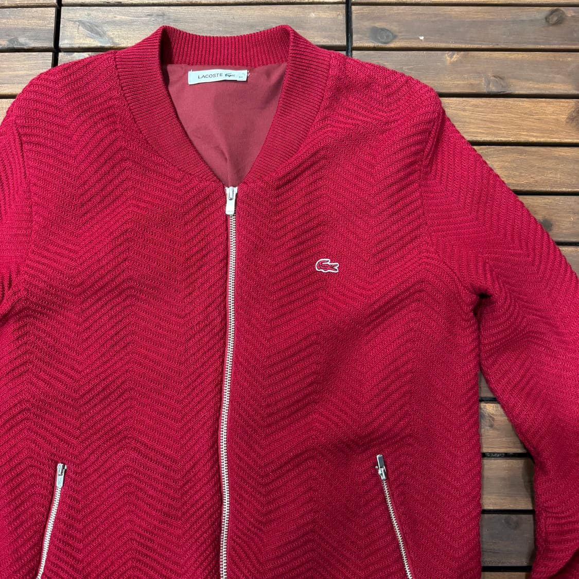 라코스테 블루종 타입 니트 집업 (S)   상품이미지2