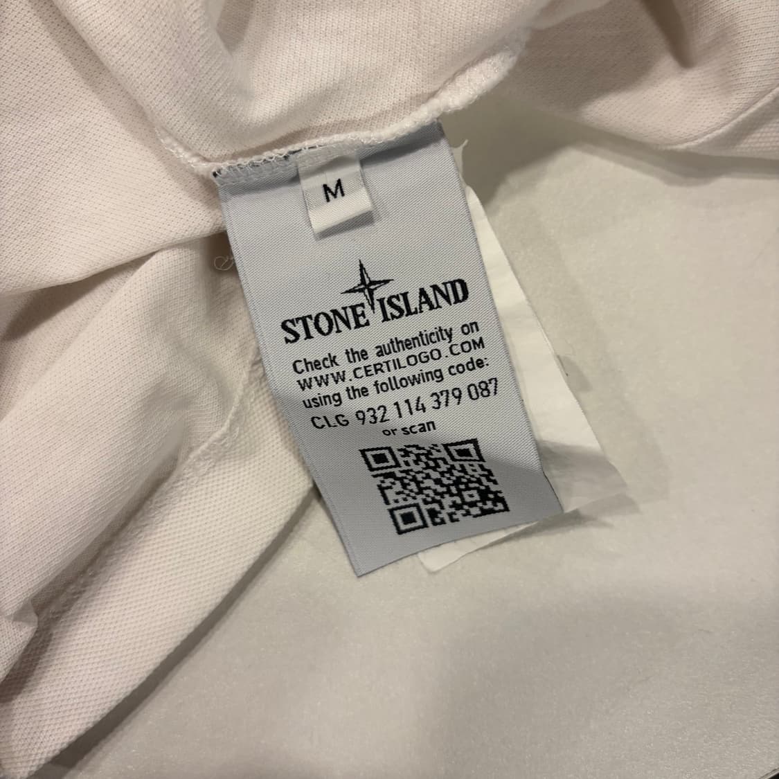 [M] 스톤아일랜드 슬림핏 화이트 카라 반팔 티셔츠 D277 상품이미지7