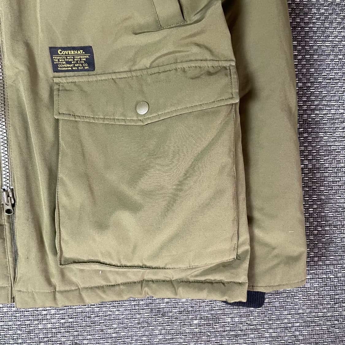 커버낫 카키 덕다운 야상 패딩 점퍼 L 상품이미지4