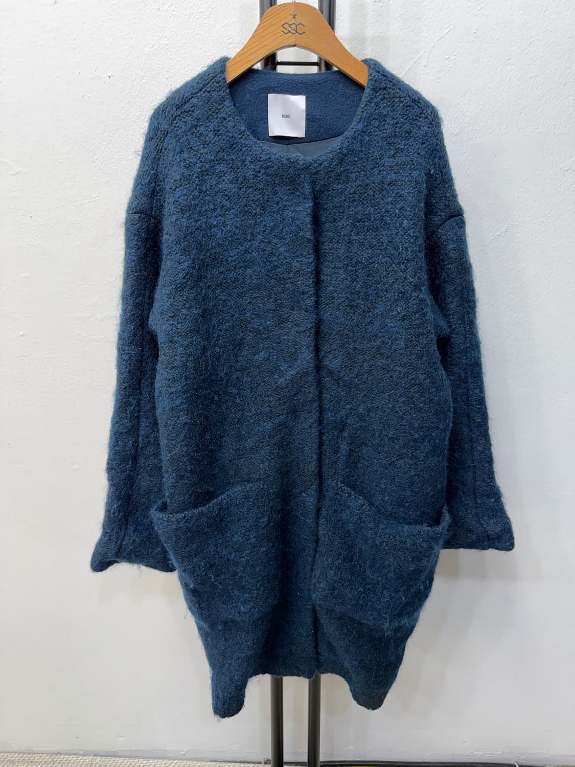 정품) KUHO 구호 블루 니트 가디건 자켓 77 상품이미지1