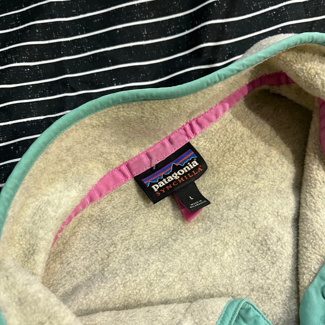 00s 파타고니아 신칠라 후리스 L 오트밀민트 상품이미지4