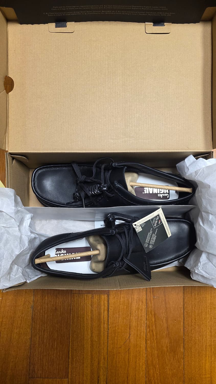 (새상품)[280] 클락스 왈라비 GTX 블랙 레더 상품이미지4