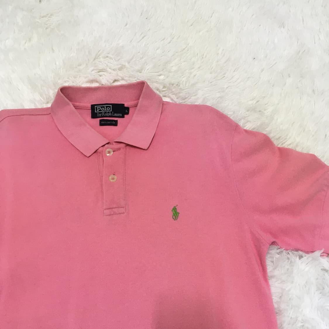 빈티지 폴로 핑크 카라 반팔 y2k 스트릿 갸루 펑키 일본빈티지629 상품이미지3
