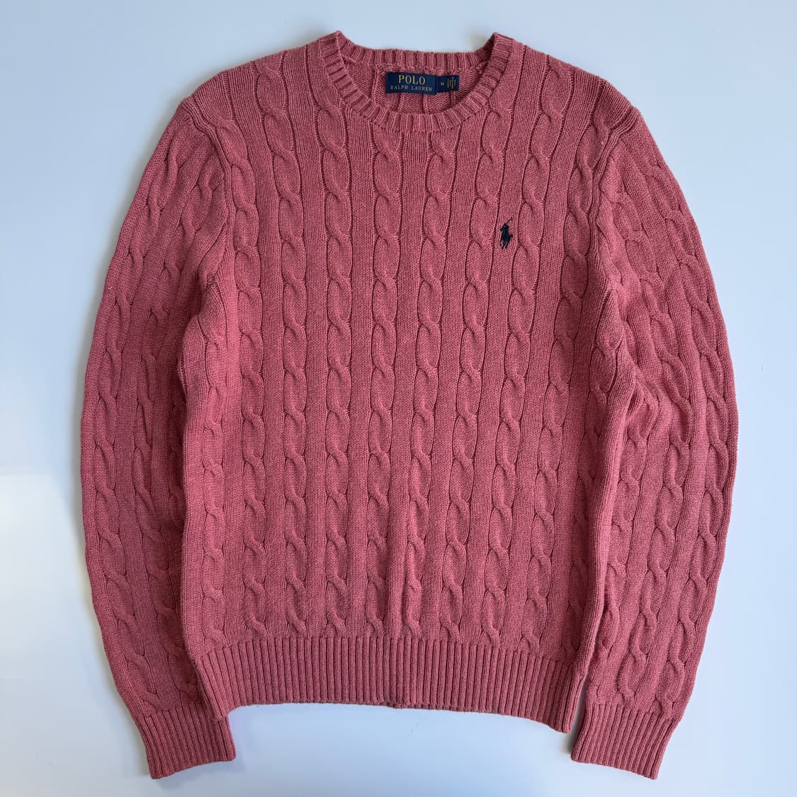 Polo 폴로 랄프로렌 신형 피그먼트 핑크 케이블 니트 상품이미지2