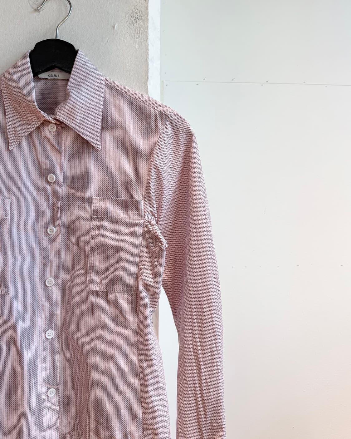 셀린느 레드 스트라이프 코튼 셔츠  상품이미지5