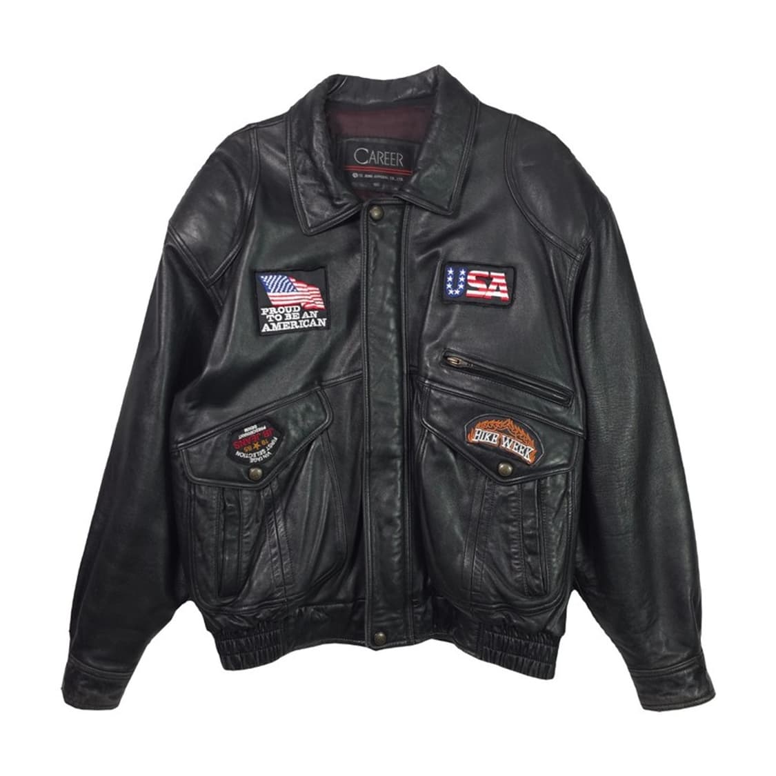 CAREER USA 패치 빈티지 라이더 자켓 XL 상품이미지1