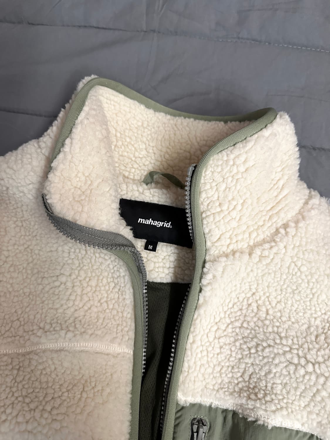 마하그리드 셔파 플리스 자켓 아이보리 점퍼 상품이미지5