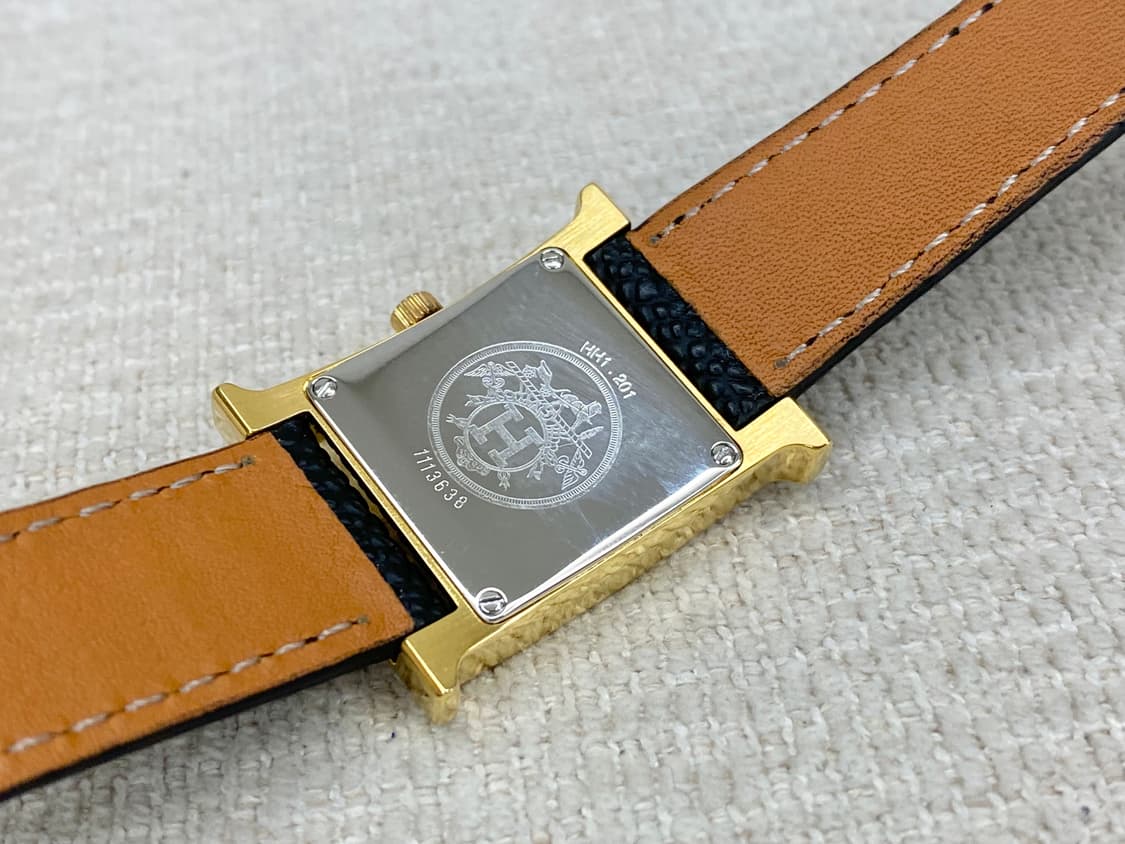 에르메스 H아워 1.201 금장 여성용 쿼츠 PM 스몰 사이즈 상품이미지10