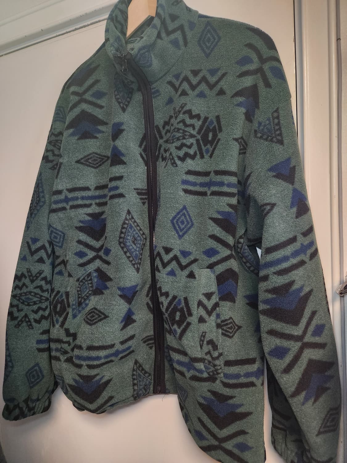 아콘 에스닉 보헤미안 패턴 플리스 집업 자켓 F 상품이미지1