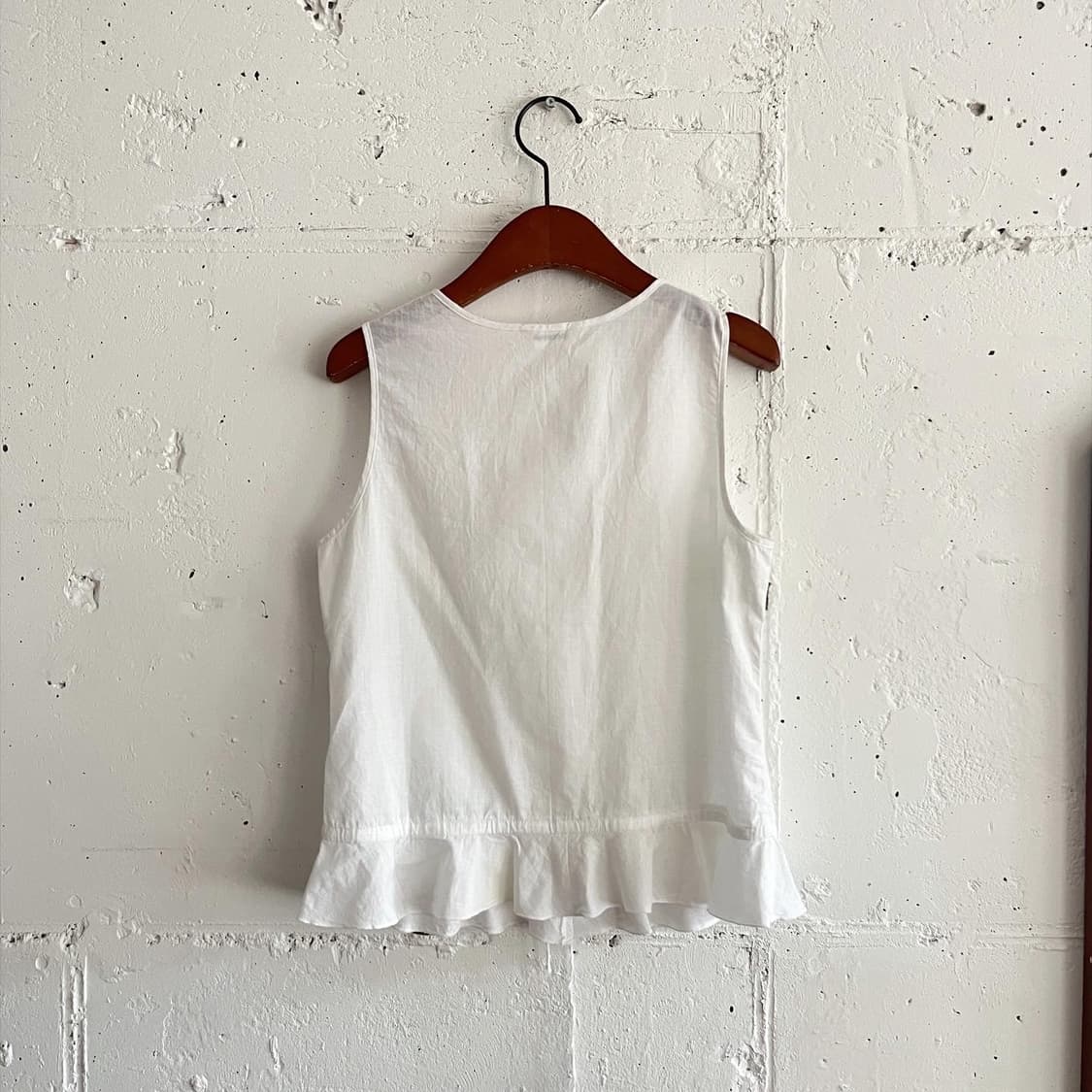 핀턱 레이스 슬리브리스 상품이미지5