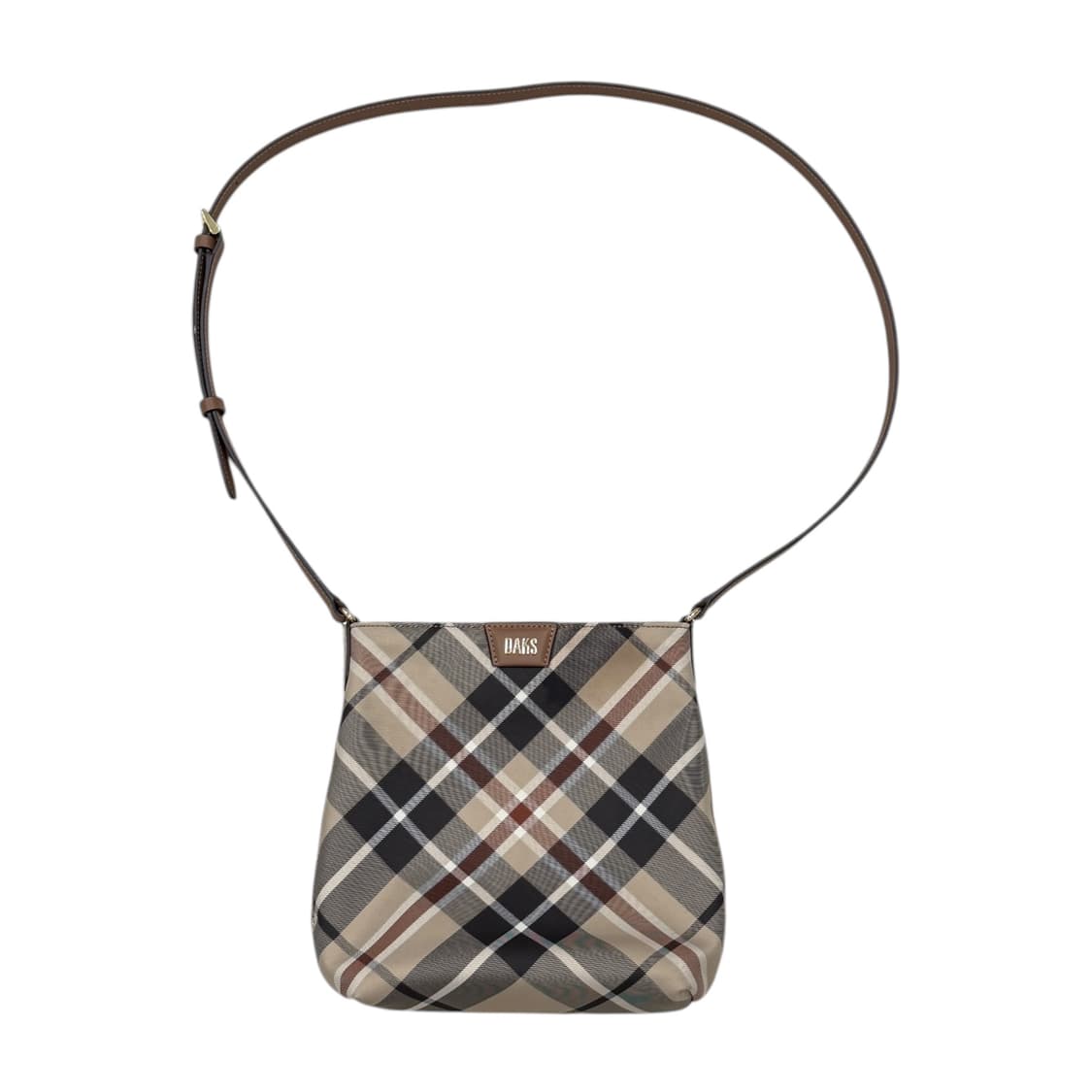 DAKS 닥스 여성 브라운 체크 크로스백 가방 상품이미지1