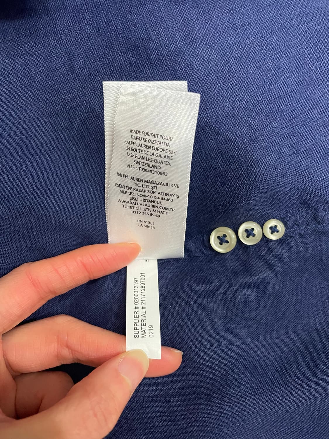 폴로 클래식핏 린넨 솔리드 셔츠 네이비 상품이미지10