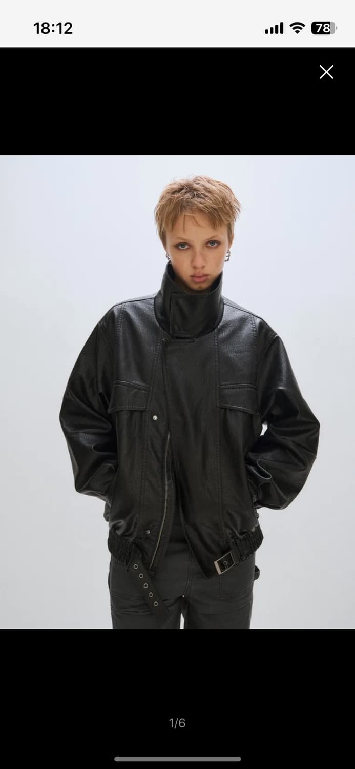 플리즈프로젝트 비건레더자켓 상품이미지1