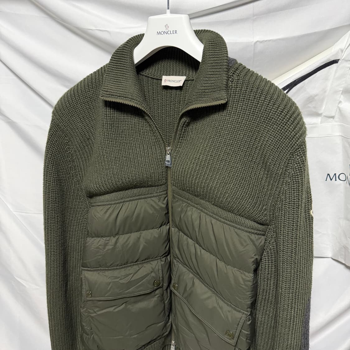 [S+급/XL] 몽클레어 니트패딩 트리콧 포레스트 그린 상품이미지3
