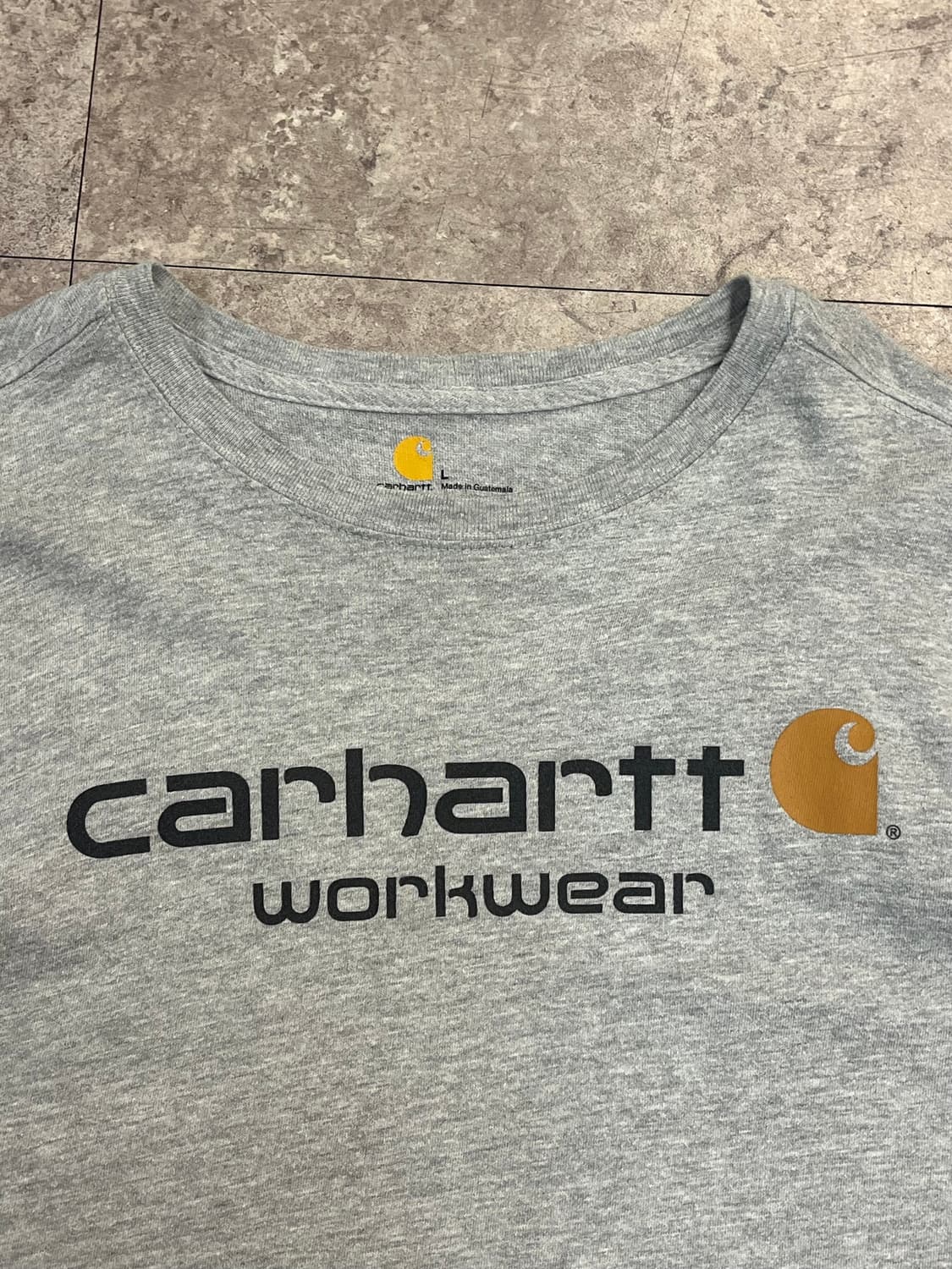 칼하트 워크웨어 로고 반팔티 그레이 L #csz3635 상품이미지5