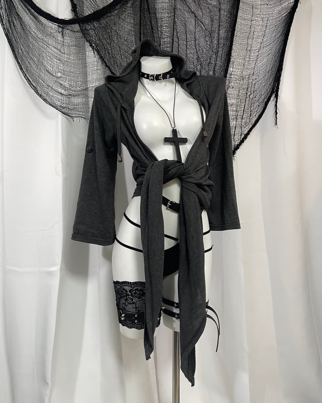 charcoal hood cardigan 상품이미지1