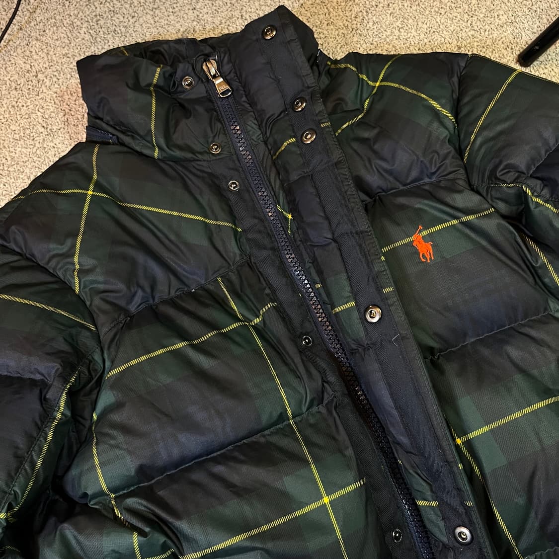 폴로 랄프로렌 블랙와치 덕다운 롱패딩 상품이미지3