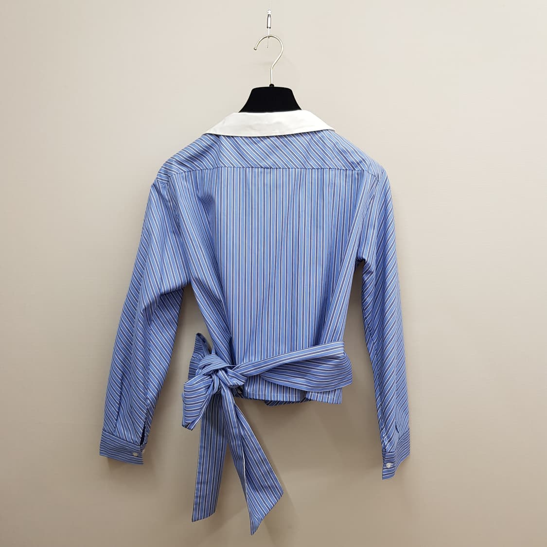 마쥬 스트라이프 랩 셔츠 블라우스 S사이즈 상품이미지5
