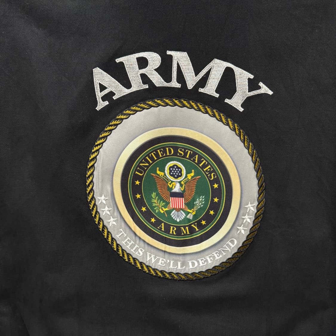 U.S. ARMY 미군 엠블럼 후면 자수 집업 자켓 블랙 상품이미지7