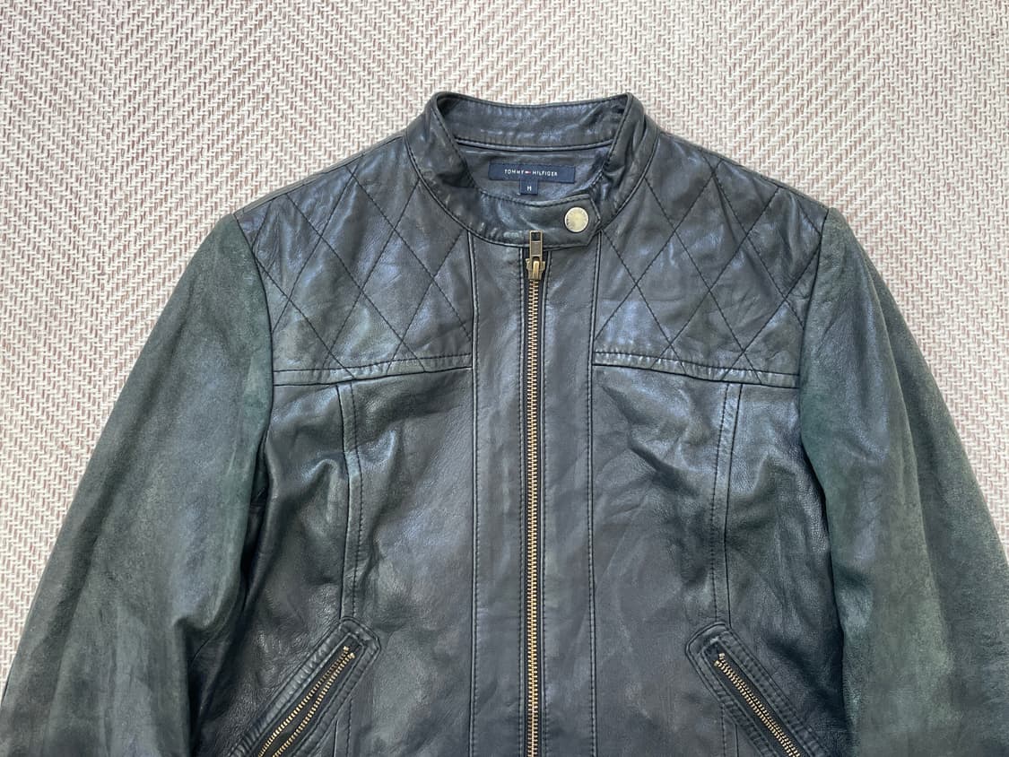 타미힐피거 썬페이딩 라이더 레더 자켓  J04220 상품이미지3